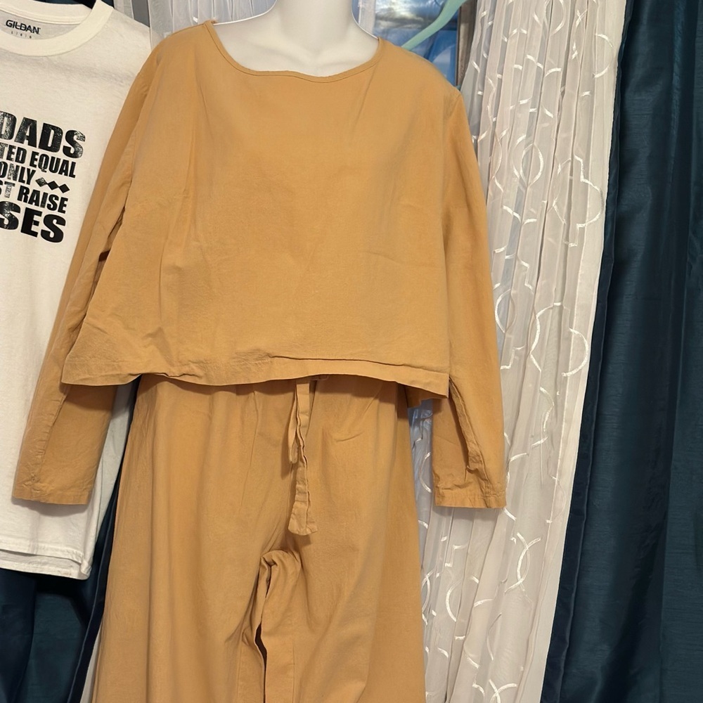 Stylish Tan Jumpsuit - Picture 1 of 9